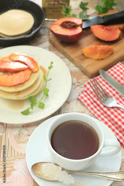Obraz パンケーキの朝食