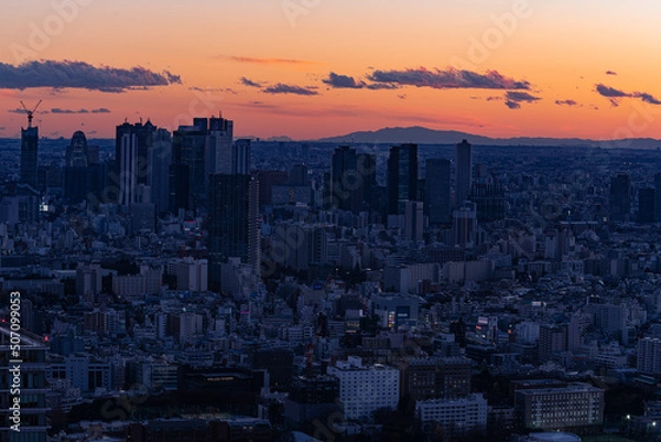 Fototapeta 東京の夕焼け