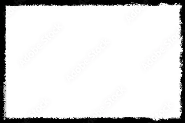 Obraz Abstract Decorative Black & White Edge. Type Text Inside, Use as Overlay or for Layer Mask