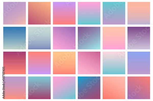 Fototapeta vibrant gradient backgrounds  set