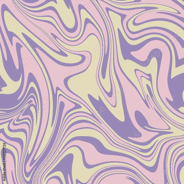 Obraz Hand drawn colorful retro style groovy psychedelic background