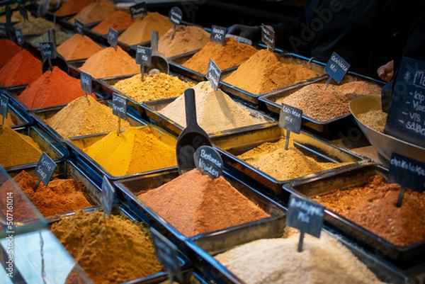 Obraz spices on market