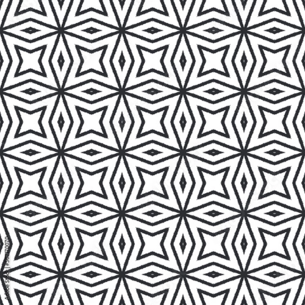 Fototapeta Mosaic seamless pattern. Black symmetrical