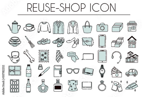 Obraz Various reuse item simple icon