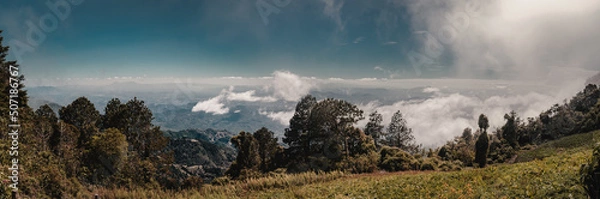 Obraz Paisaje en El Pital, El Salvador. Montañas de El Salvador con una gran vista desde lo más alto de El Salvador.