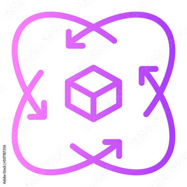 Obraz 360 Degree gradient icon