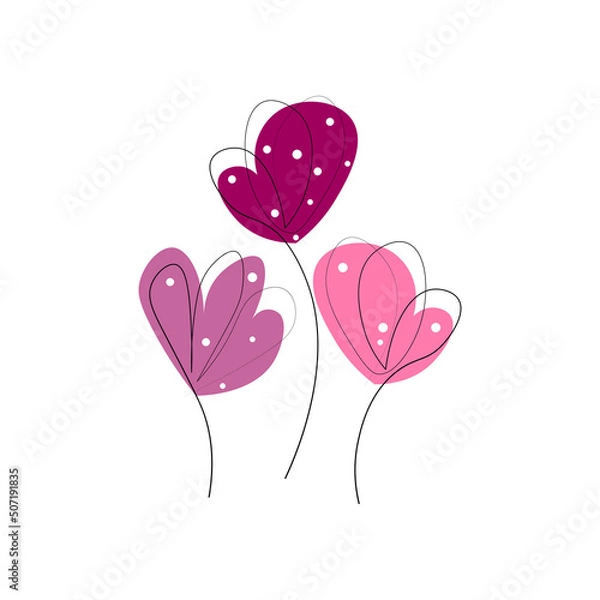 Obraz Delicate abstract flowers.Vector graphics.