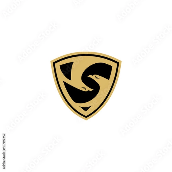 Fototapeta Shield Eagle elegant logo vector creative design