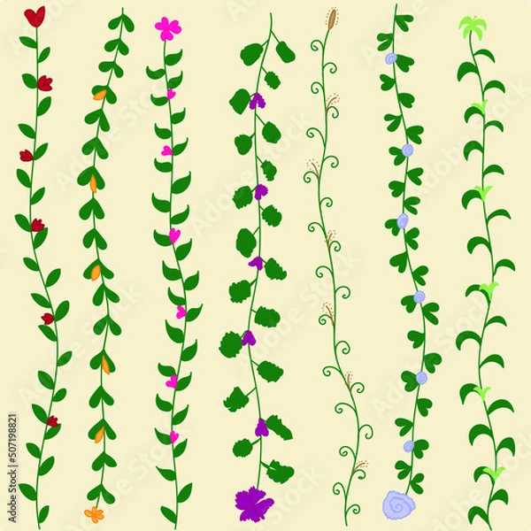 Obraz seamless separator abstract floral background pattern 