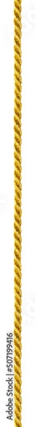 Obraz Golden rope isolated on white background.