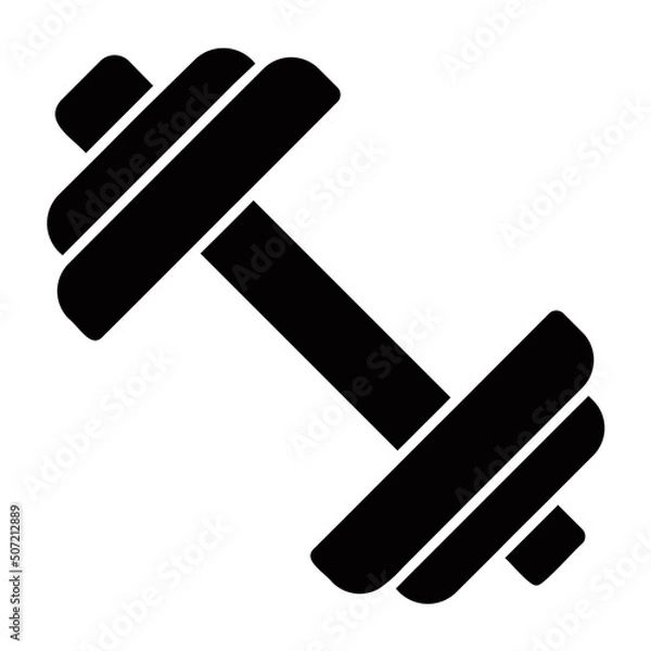 Fototapeta dumbbell glyph icon