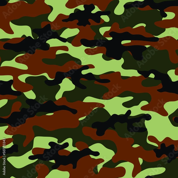 Obraz Combat camouflage. Vector shape for clothes. Style.
