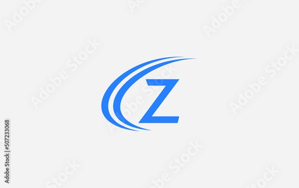 Fototapeta Financial business and investment logo and symbol design vector with the letter Z