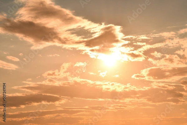 Fototapeta 輝く太陽　雲