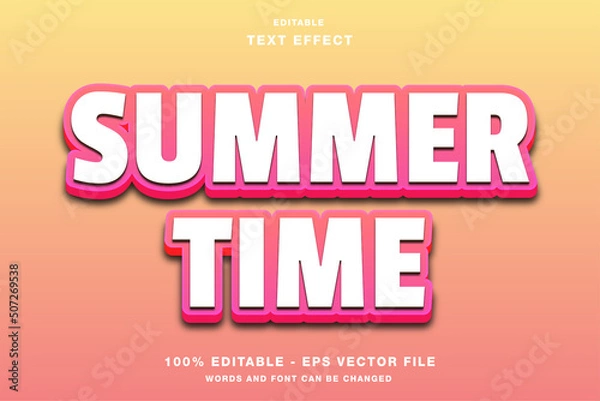Fototapeta Summer Time Bold Gradient Text Effect