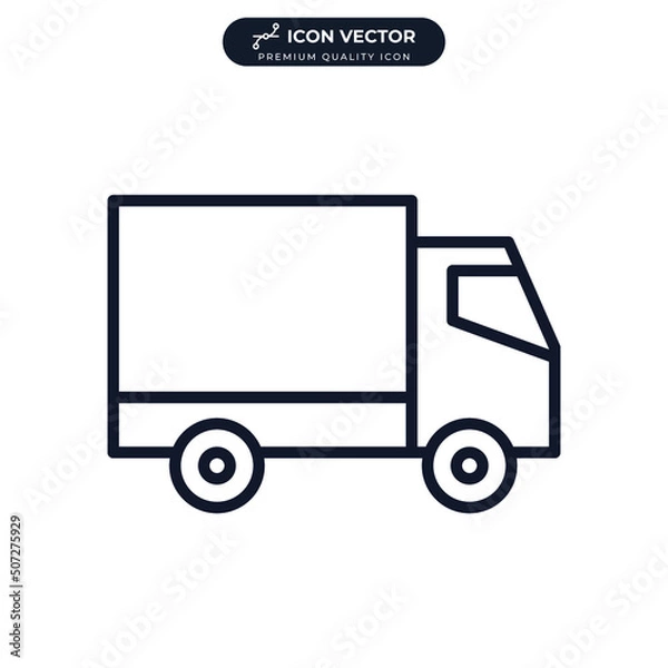 Fototapeta truck delivery icon symbol template for graphic and web design collection logo vector illustration