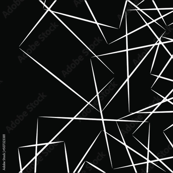Obraz abstract geometric background chaotic lines in perspective