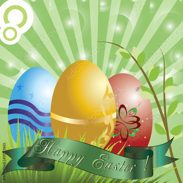 Obraz Happy easter,easter eggs.