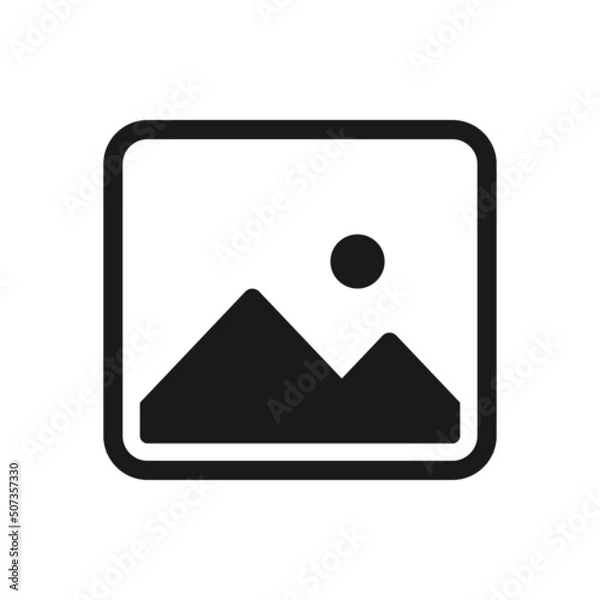 Fototapeta Picture landscape icon. Gallery or image illustration