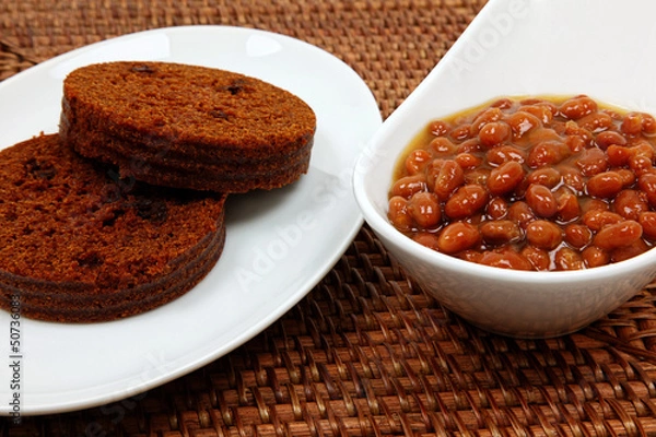 Obraz Baked Beans And Brown Bread