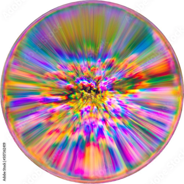 Fototapeta 3D Spherical Abstract Orbs Refracting Colorful Light