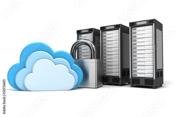 Obraz 3 gesicherte Cloud Computing Server, verschlüsselt