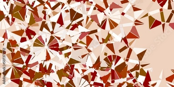 Fototapeta Light green, yellow vector texture with bright snowflakes.