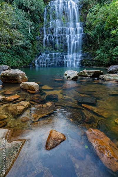 Obraz Long exposure from the Salto Cristal one of the most beautiful waterfalls in Paraguay near the town of La Colmena.