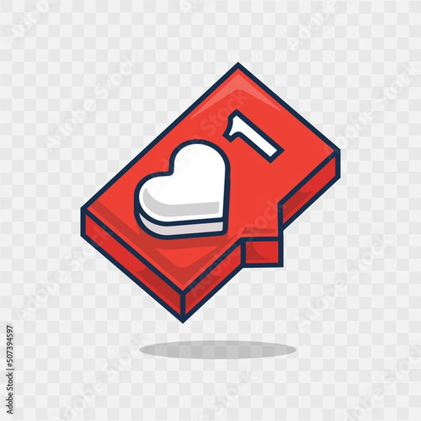 Obraz reaction love social media 3d template design