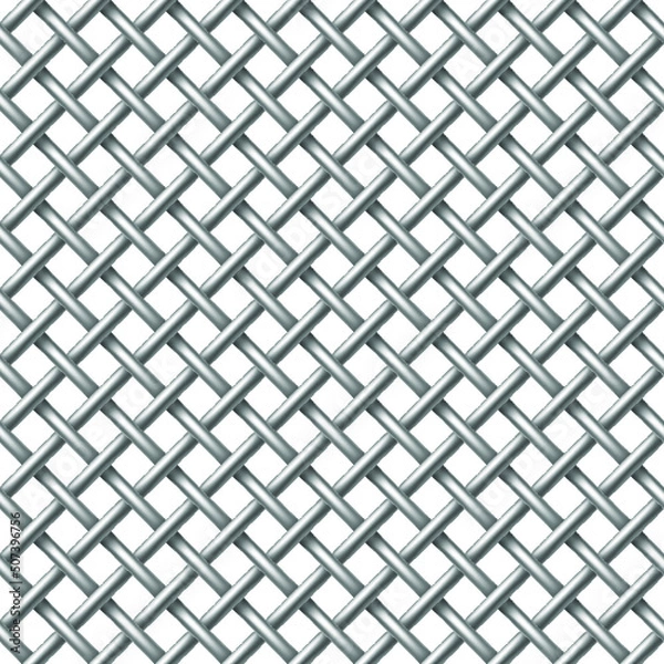 Fototapeta Metal net seamless - vector pattern for continuous replicate.
