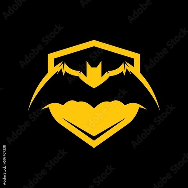 Fototapeta Bat logo template vector icon design