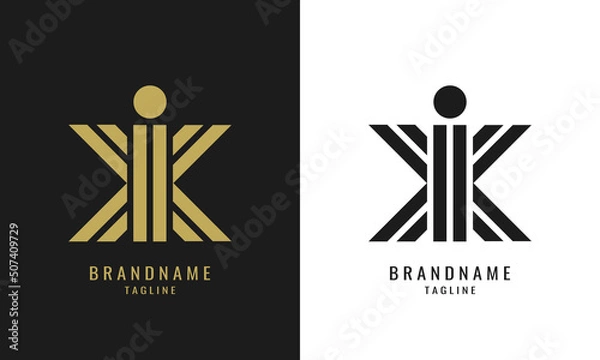 Fototapeta Luxury IX or XI Logo Design Template Vector