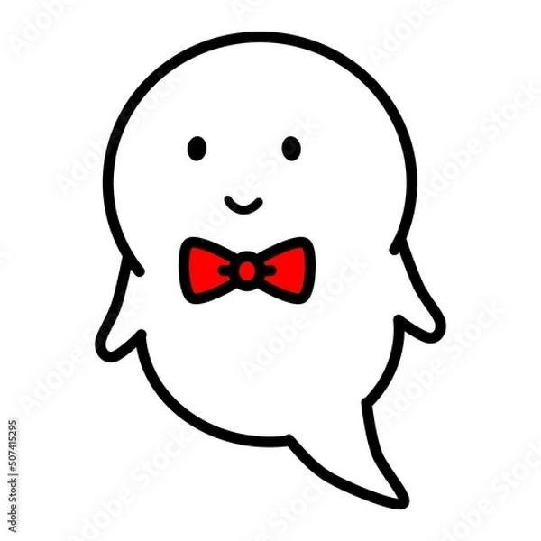 Obraz お化け　かわいい　蝶ネクタイ　ハロウィーン