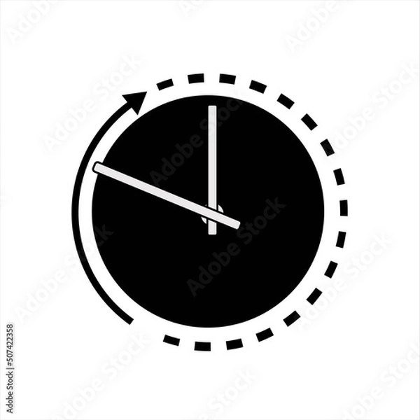 Fototapeta clock icon vector design template