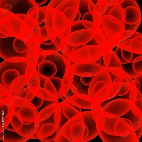 Obraz red blood cells flowing through vein