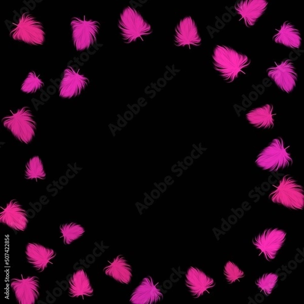 Obraz pink flower frame