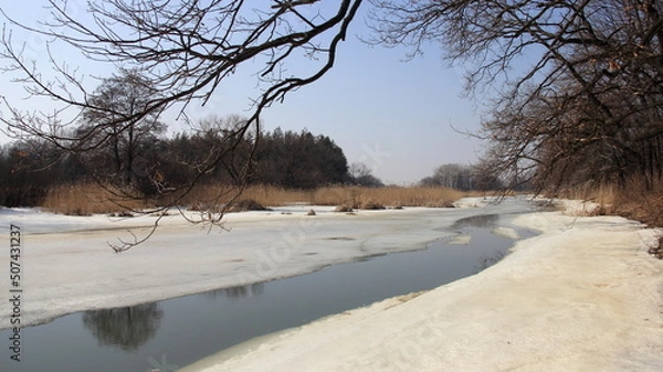 Obraz river in winter