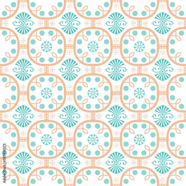 Fototapeta Damask seamless pattern background