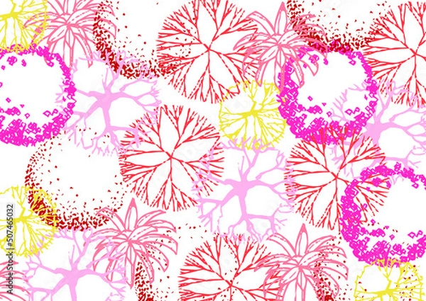 Obraz ARCHITECTURE TREES. COLORFUL PATTERN TEXTURE