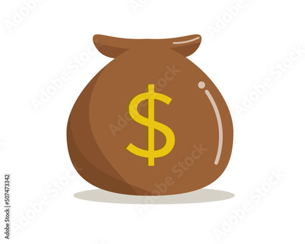 Fototapeta お金袋 ドル ベクターイラスト