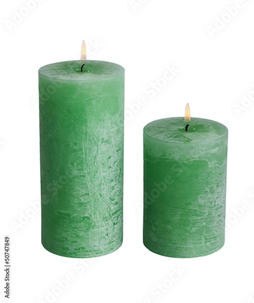 Fototapeta two green candles