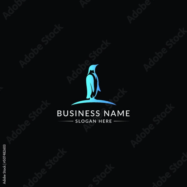 Obraz Modern minimal flat Penguin Logo