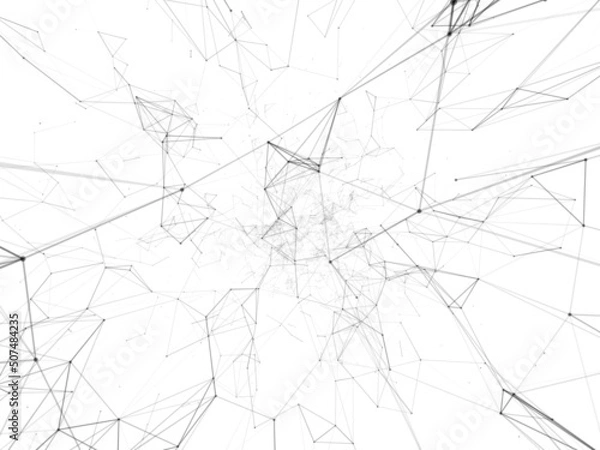 Obraz Abstract 3d Connectivity Network Background