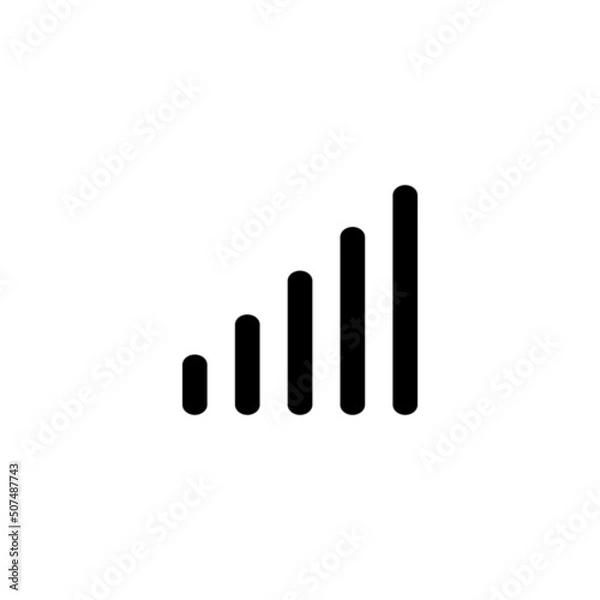 Fototapeta black and white signal bar icon