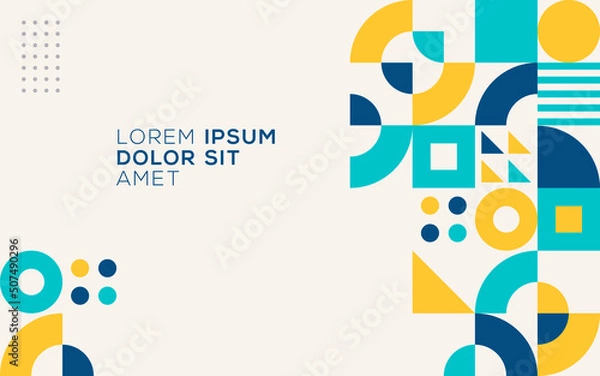 Fototapeta Vector graphic of flat geometric background design template
