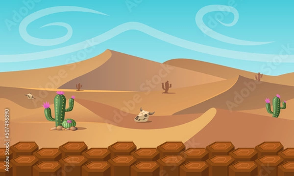Fototapeta desert 2d  gamebackground