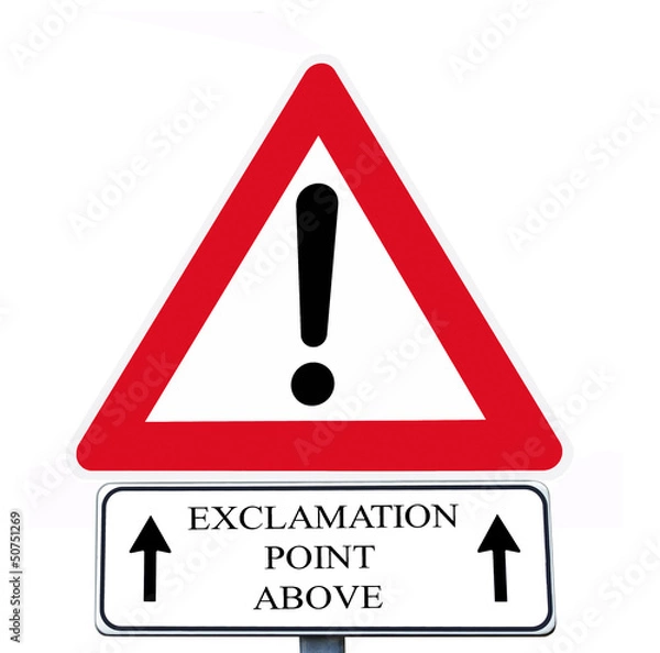Fototapeta exclamation point
