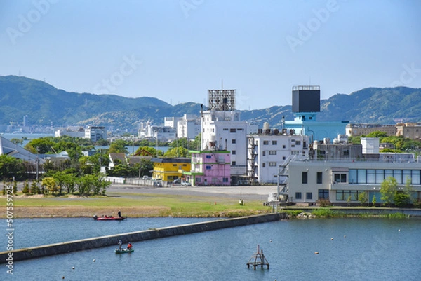 Fototapeta 雄琴温泉周辺の風景