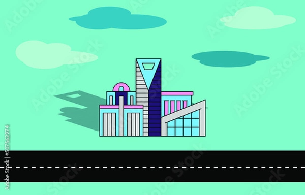 Obraz skyline with city