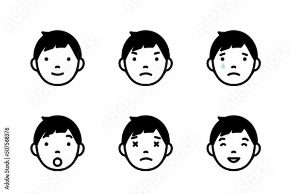 Fototapeta 男の子の表情バリエーション
